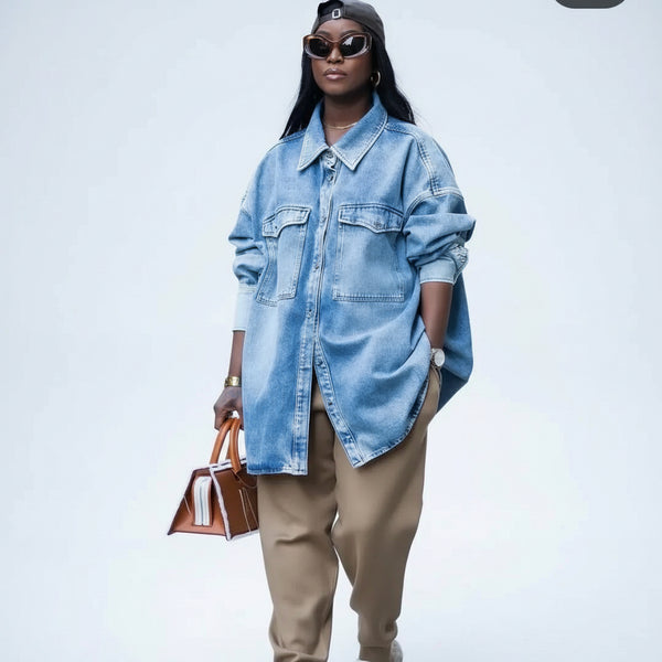Long Sleeve Oversized Denim Shirt. – YELLOW SUB TRADING