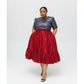 Pleated Skirt and Puff Glitter Top Set