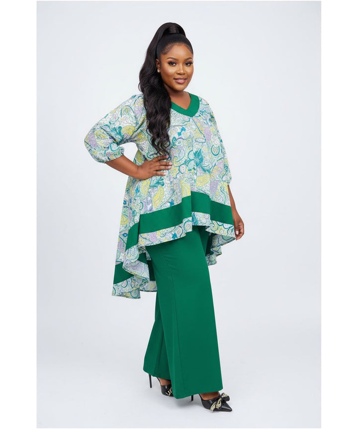 HYFVE Kimono Sleeve Crop Top and Wide Leg Pants Set