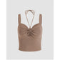 Tie Back Ruched Bust Tank Top