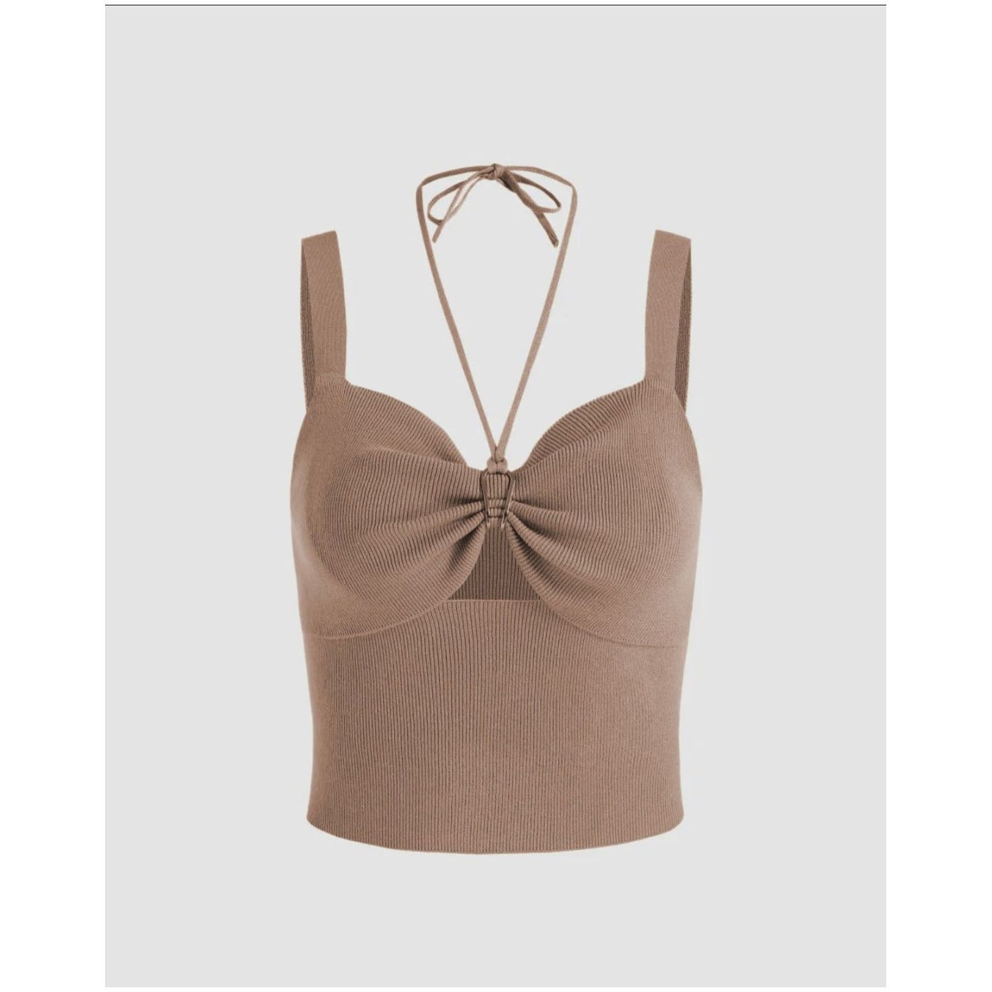 Tie Back Ruched Bust Tank Top