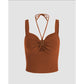 Tie Back Ruched Bust Tank Top