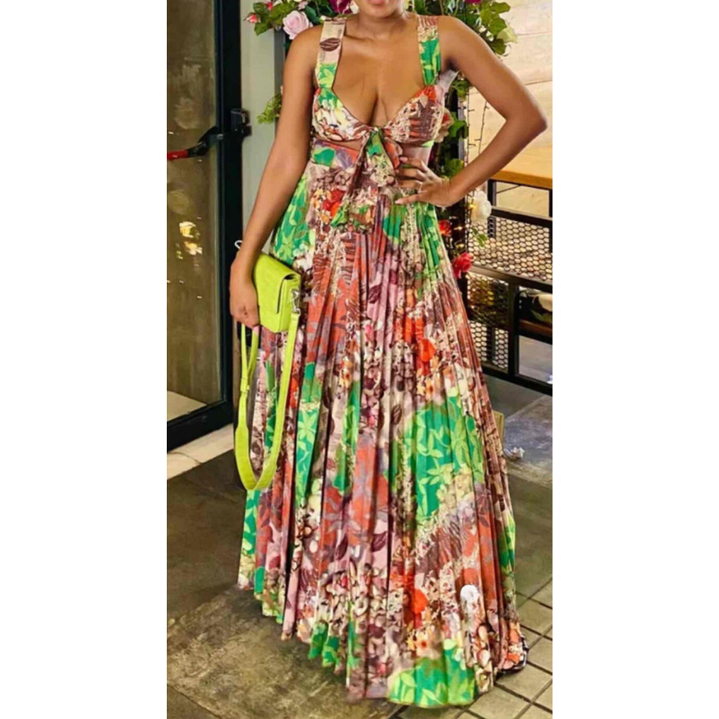 Pleated Skirt & Sleeveless Top Set