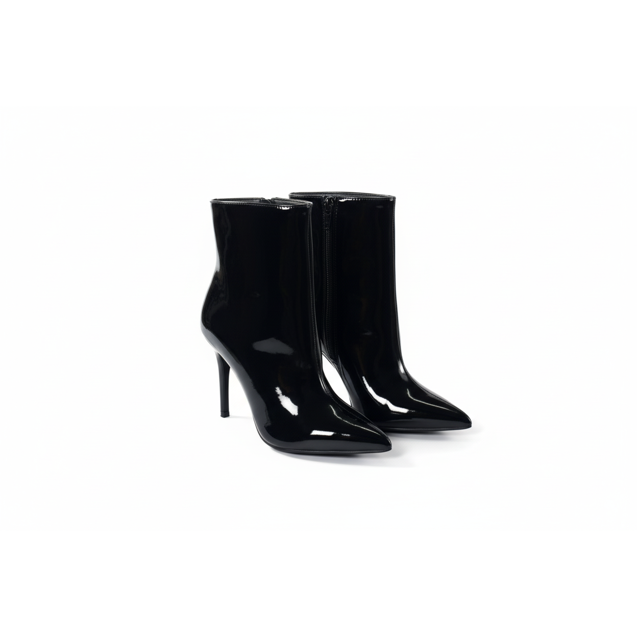 Glossy Thick Heel Boots