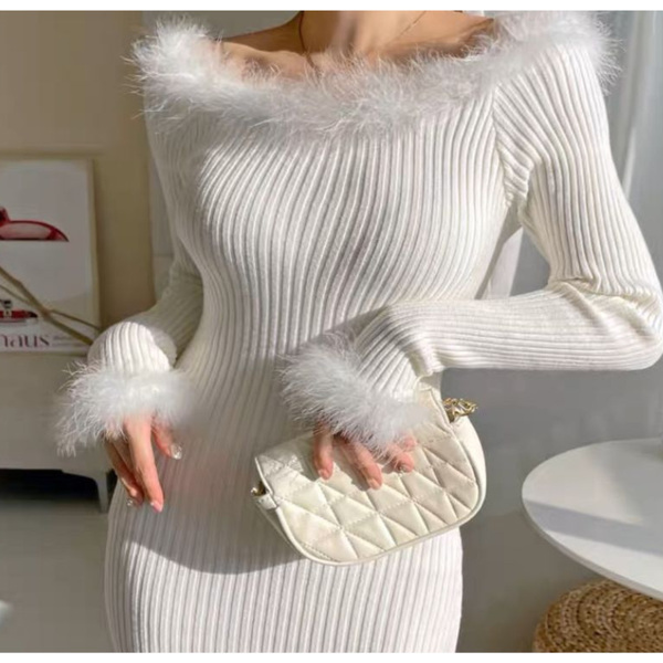 knitted dress fluffy dress – YELLOW SUB TRADING