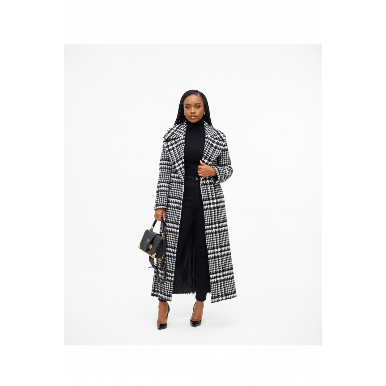Plaid Thick Long Jacket