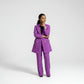 Plus Size Vintage Double-Breasted Blazer & Straight-Cut Pants Set
