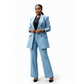 Plus Size Vintage Double-Breasted Blazer & Straight-Cut Pants Set