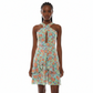 Floral dress on a mannequin against a white background