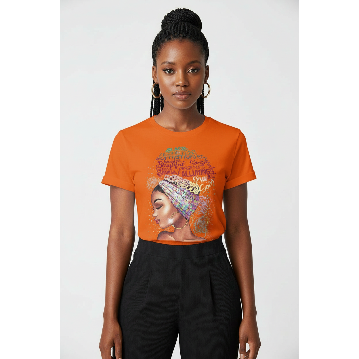 African Black Queen Print T-Shirt