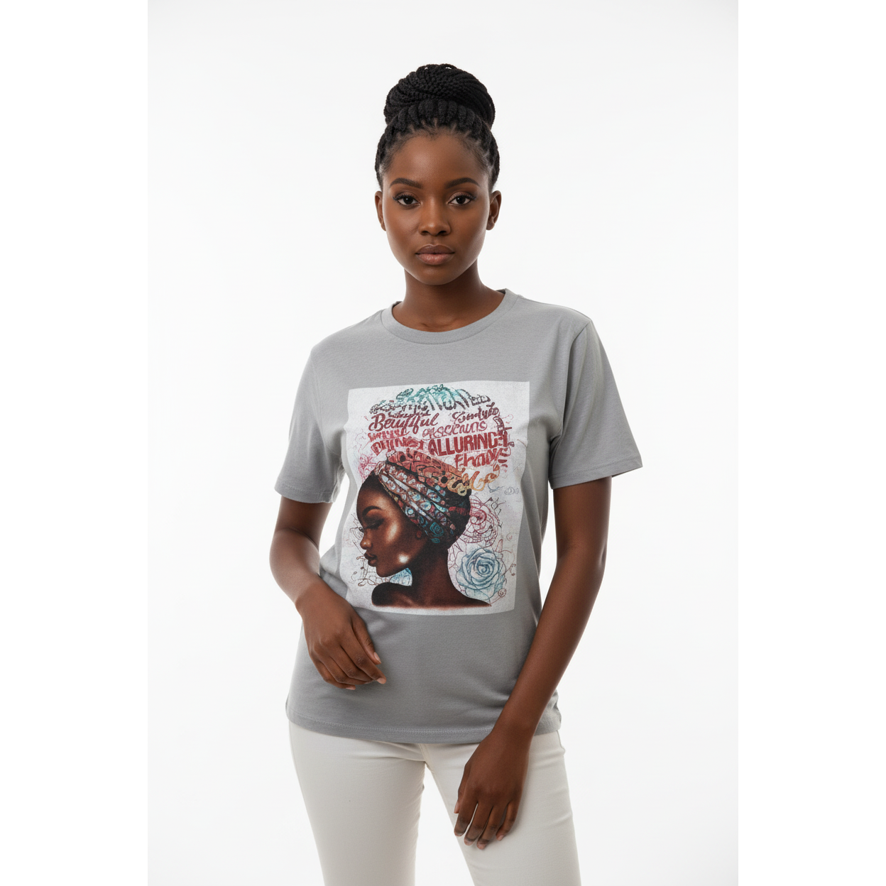 African Black Queen Print T-Shirt