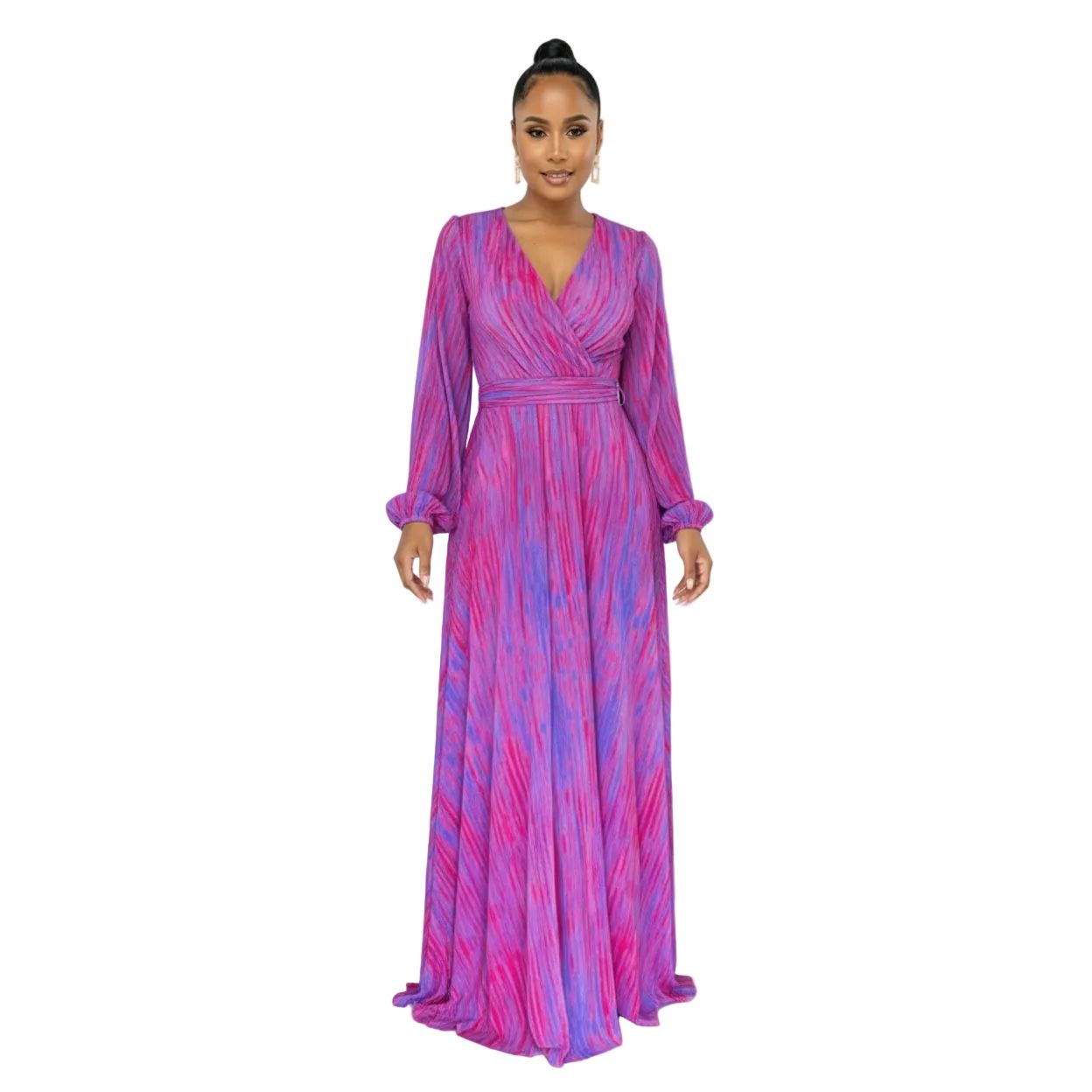 Tie-dye Printed Maxi Asymmetrical Set
