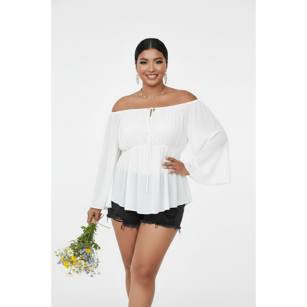 Sexy Off Shoulder Long Sleeve Top
