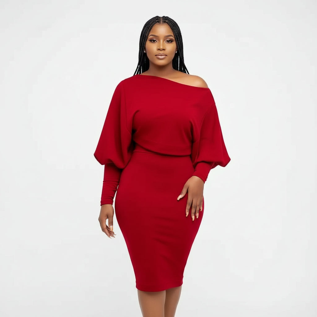 High Waist Shoulder Woman Two Piece Set