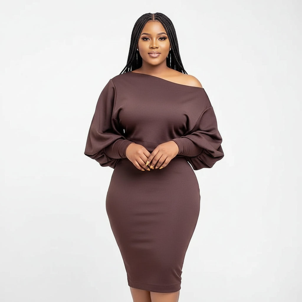 High Waist Shoulder Woman Two Piece Set