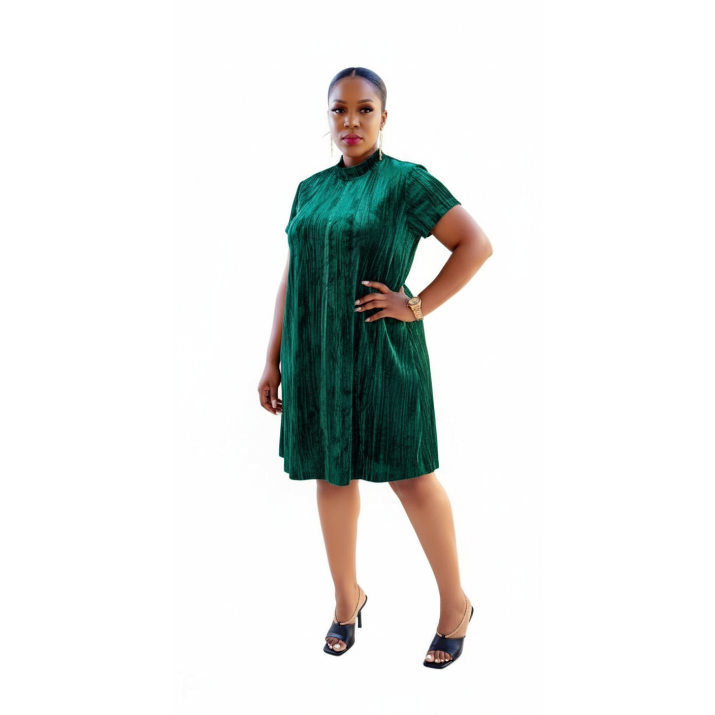 Short Sleeve Round Neck Vintage Summer Dress