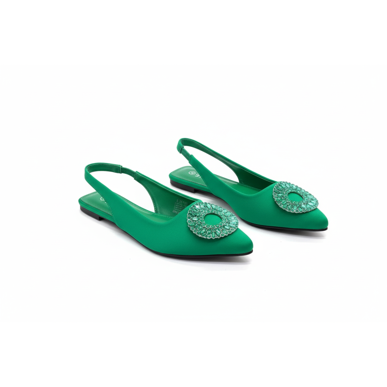 Slingback Flat Rhinestone Sandals