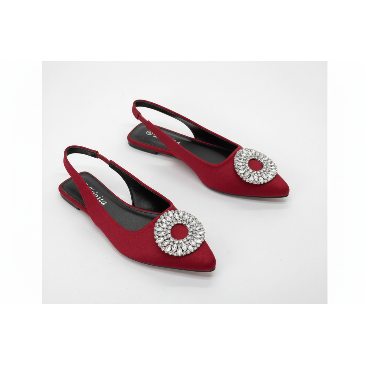 Slingback Flat Rhinestone Sandals