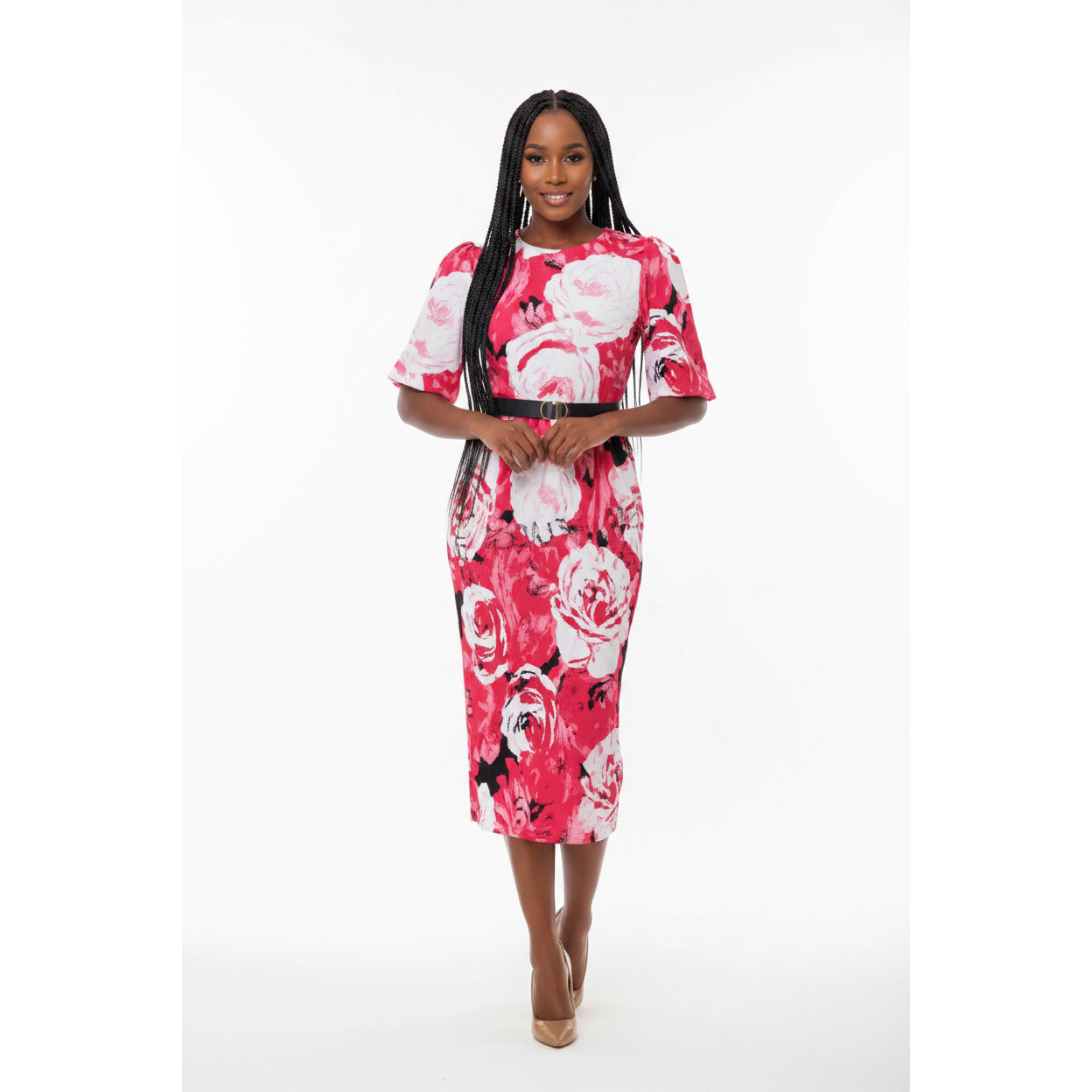 Floral Loose Short Sleeve Dress