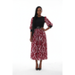 Round Neck Short Sleeve Midi Dress