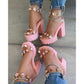 Transparent Thick Rhinestone Heel