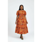 African Printed Short Sleeve Top & Skirt Set