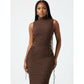 Sleeveless Turtleneck Bodycon Dress.