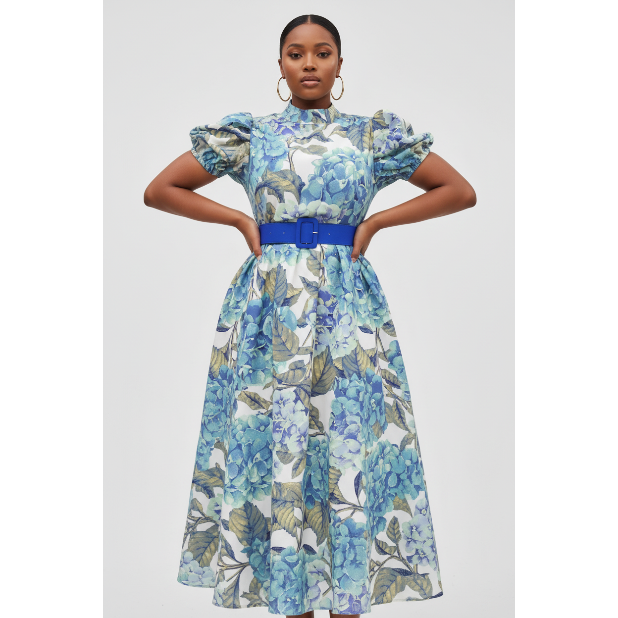 Belted Ankara Dress