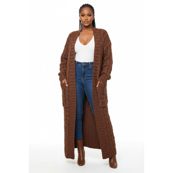 Pocket Long Sleeve Knitted Cardigan – YELLOW SUB TRADING