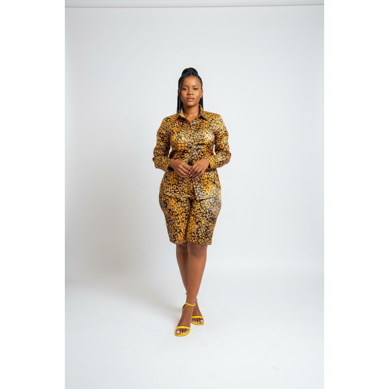 Traditional Dark Spotted Long Sleeve Top