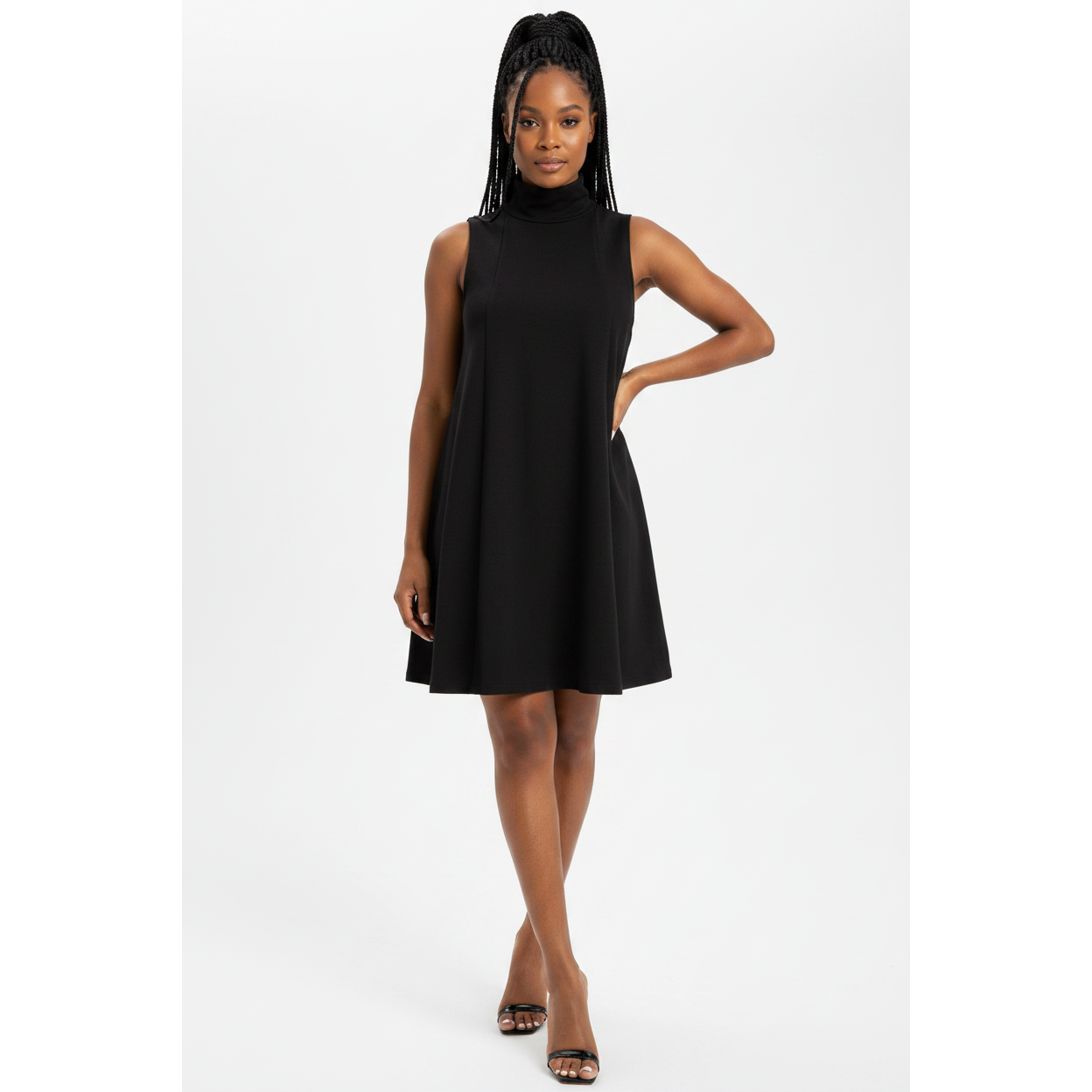 Turtleneck Sleeveless Dress