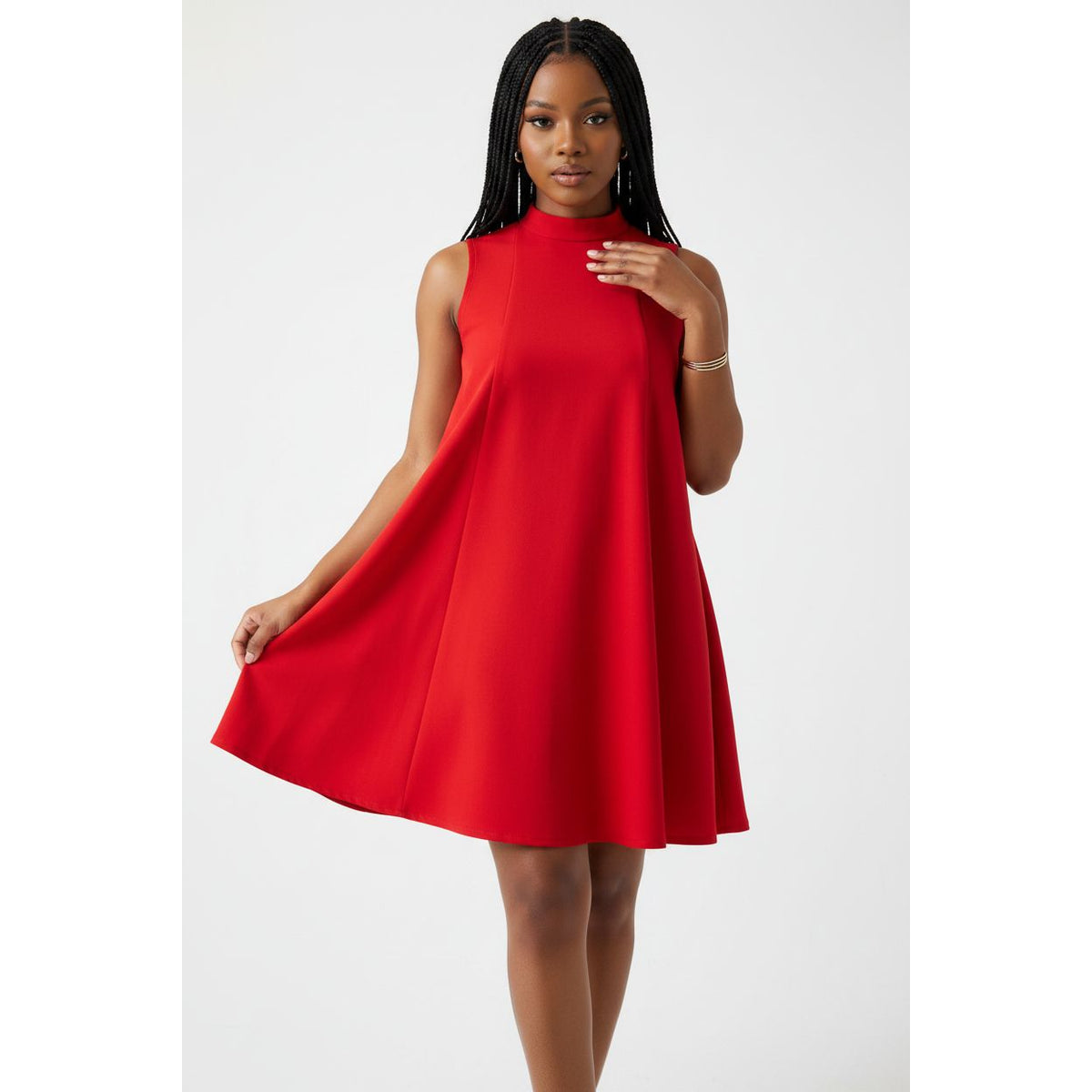 Turtleneck Sleeveless Dress