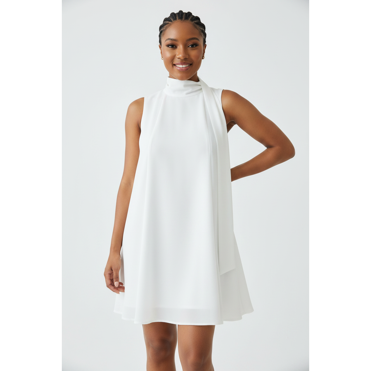 Turtleneck Sleeveless Dress