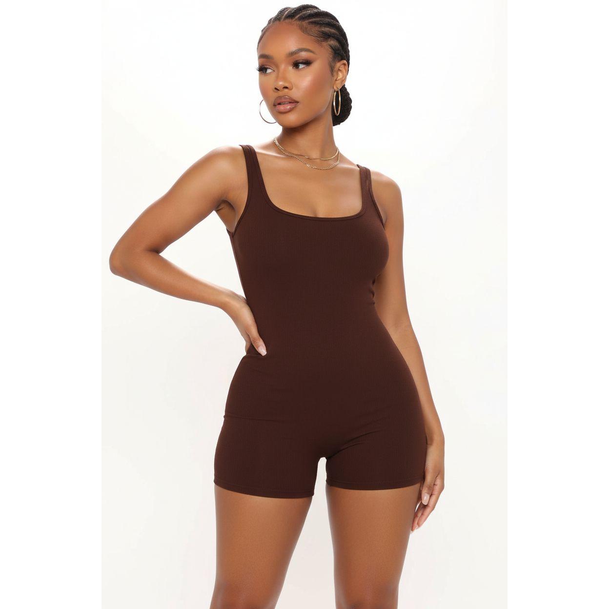 Sleeveless Short Bodycon Jumpsuit