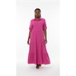 Short Sleeve Buttoned Collar Dress