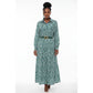 Vintage Printed Buttoned Dress