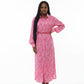 Vintage Printed Buttoned Dress