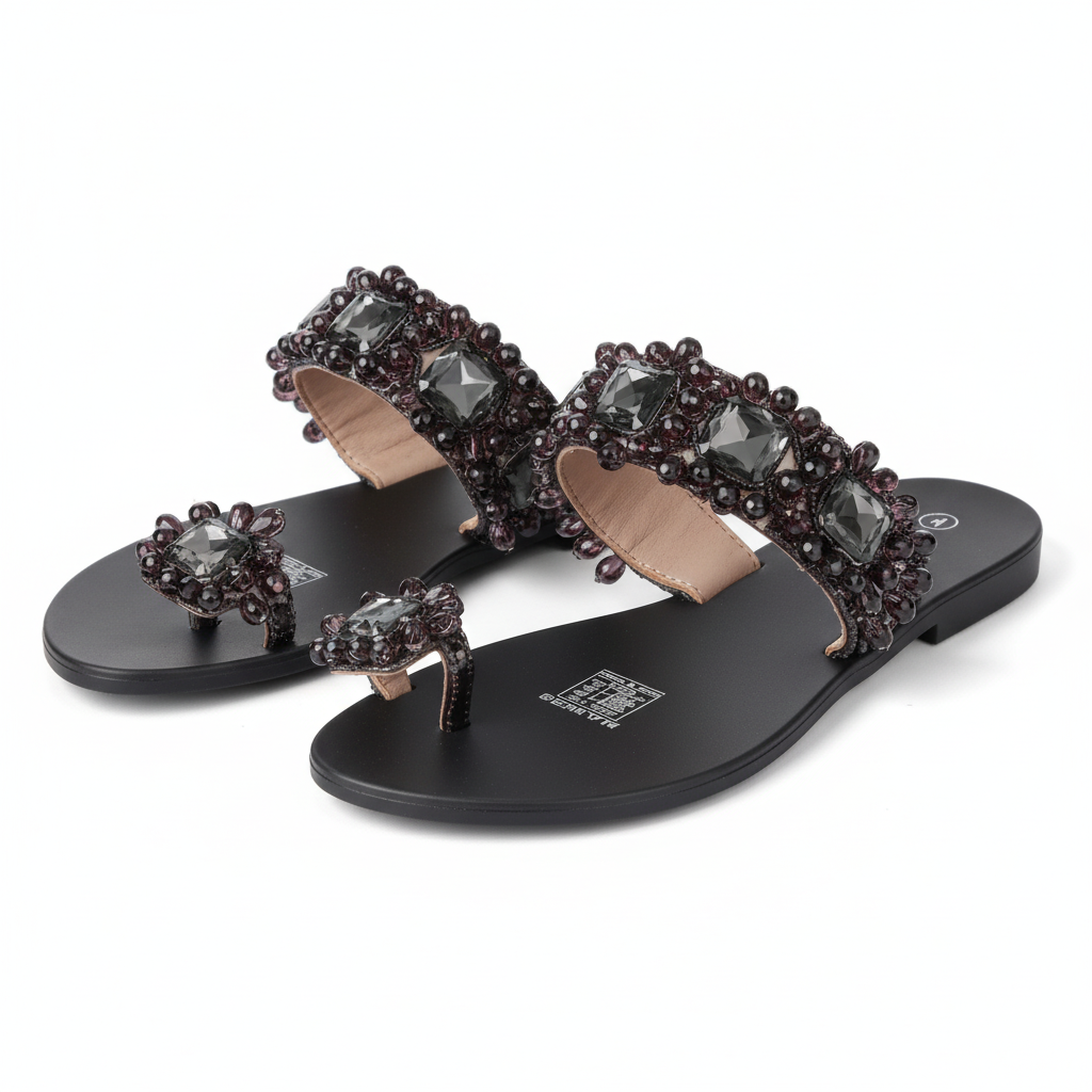 Casual Clip Toe Flat Sandals.