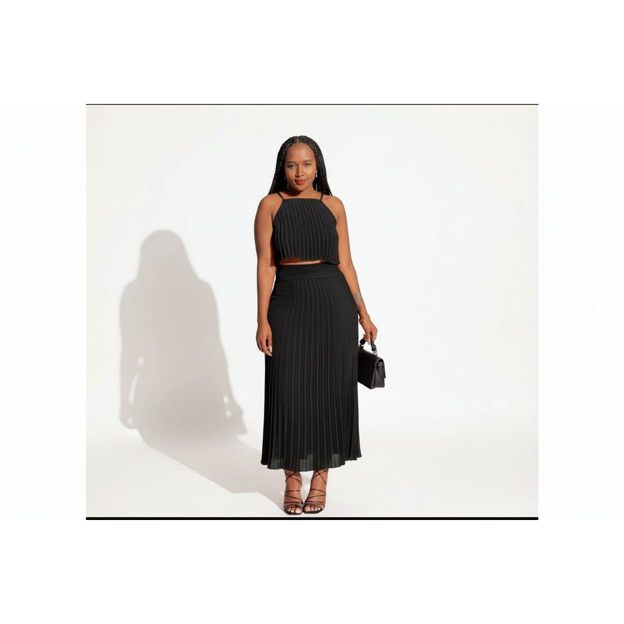 Sexy Pleated Outfit Set