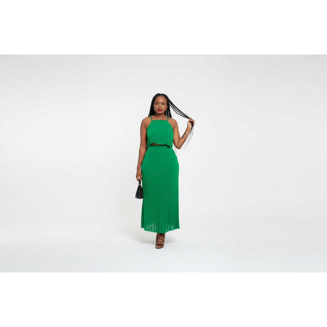 Sexy Pleated Outfit Set