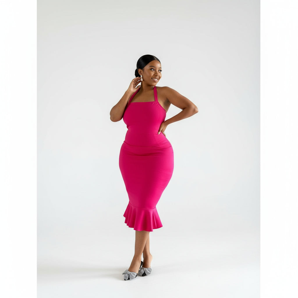 Sexy Bodycon Halter Neck Dress