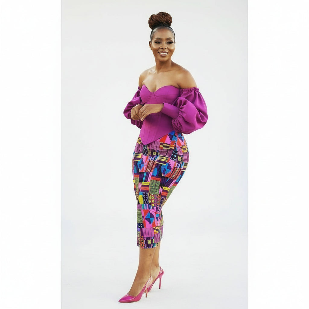 High Waisted Skirt And Corset Top Set