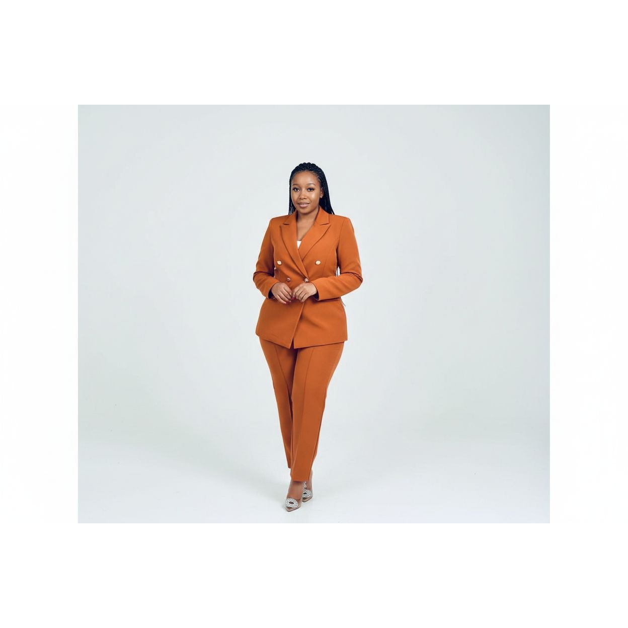 Vintage Buttoned Blazer And Pants Sets