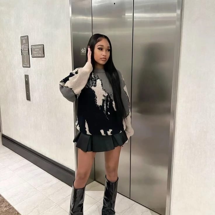 Round neck print jersey