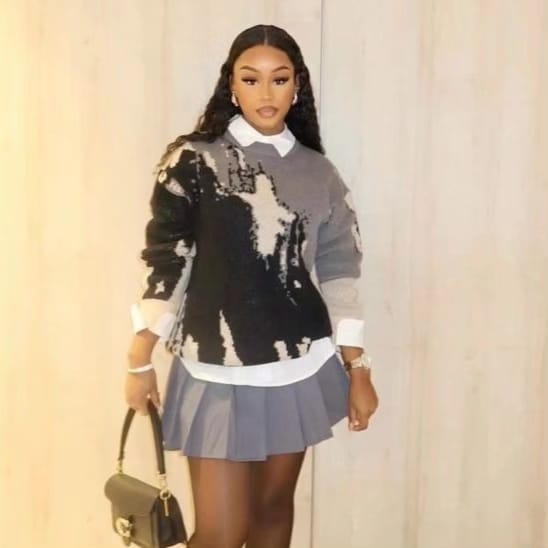 Round neck print jersey