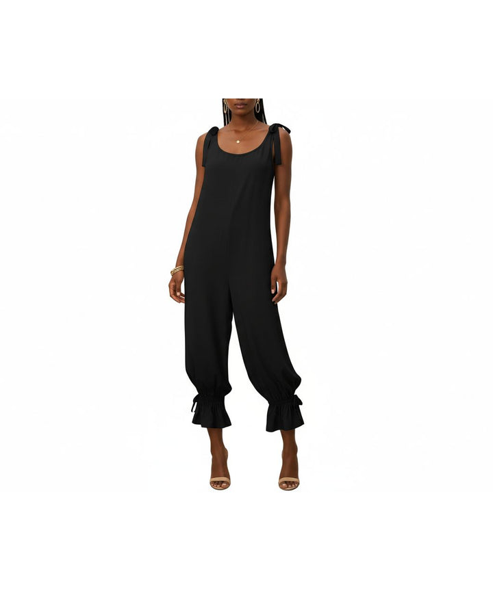 Shail K - 31665 V Neck Ruffled Cold Shoulder Jumpsuit main image 0