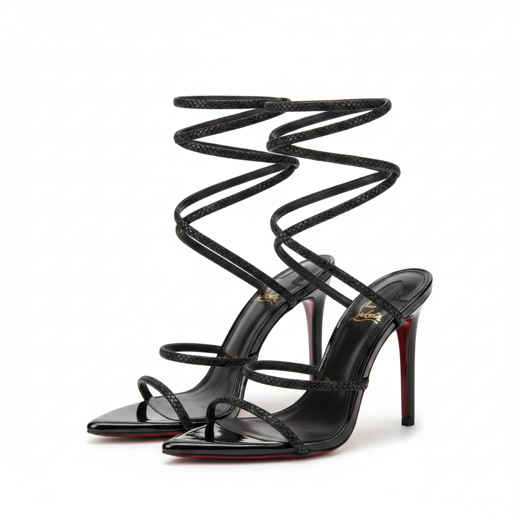 Spiral Open Point Toe High Heels Shoes