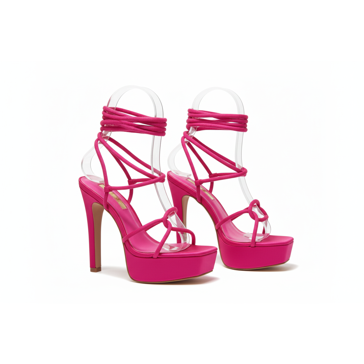 Chunky High Hell Lace-Up Shoes