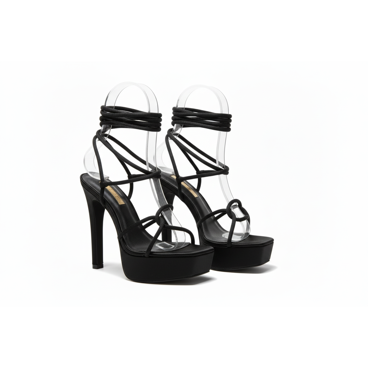 Chunky High Hell Lace-Up Shoes