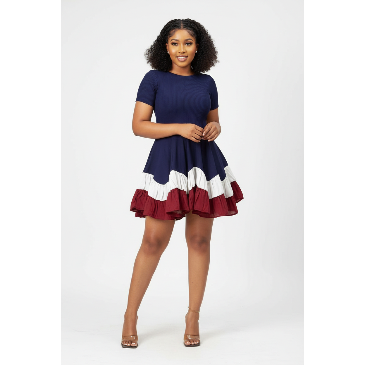 Short Sleeve Round Neck Mini dress